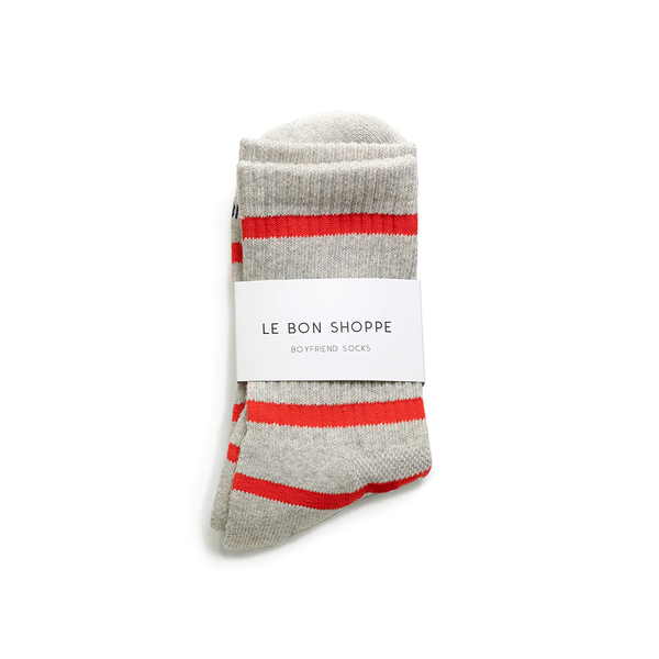 Le Bon Shoppe Socks Boyfriend Red Stripe