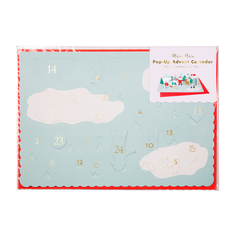 Meri Meri Christmas Pop Up Advent Calendar Santa Scene