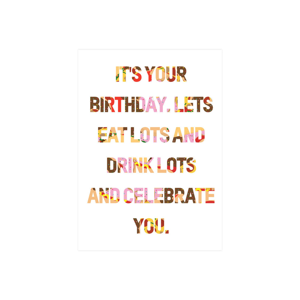 Iko Iko Words Card Birthday Celebrate