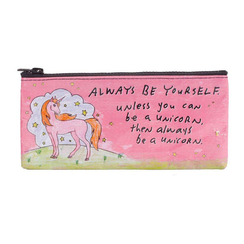 Blue Q Pencil Case Always be a Unicorn