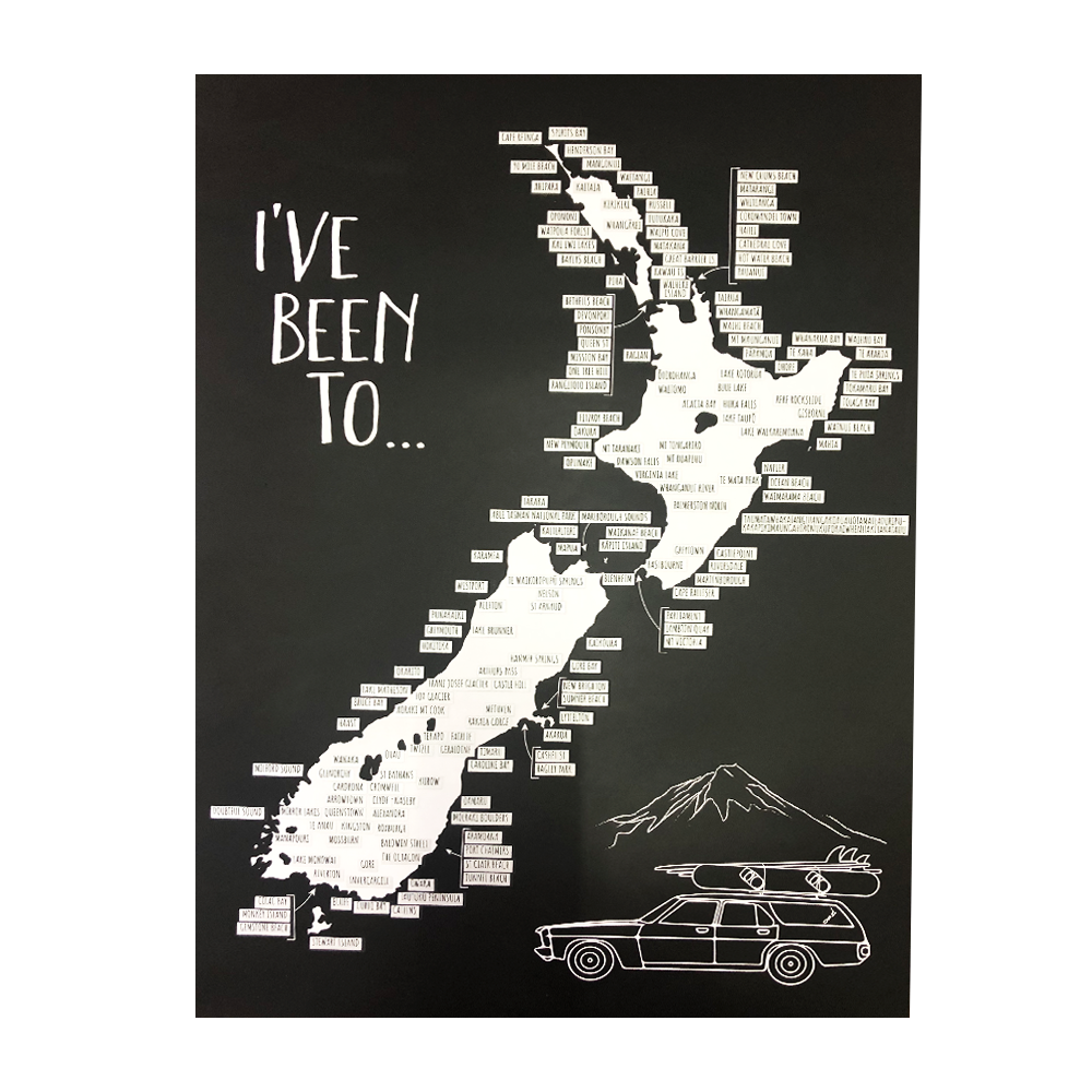 Moana Road NZ Road Trip Scratch Map