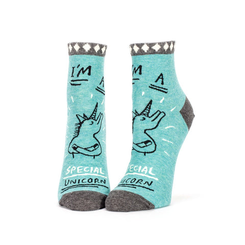 Blue Q Women's Ankle Socks Special Unicorn