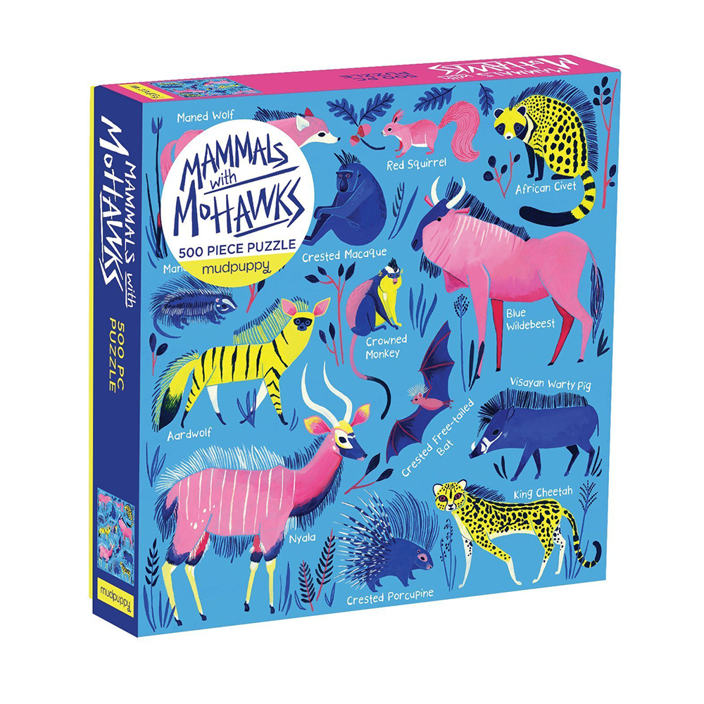 Mudpuppy 500 Piece Puzzle Mammals and Mohawks