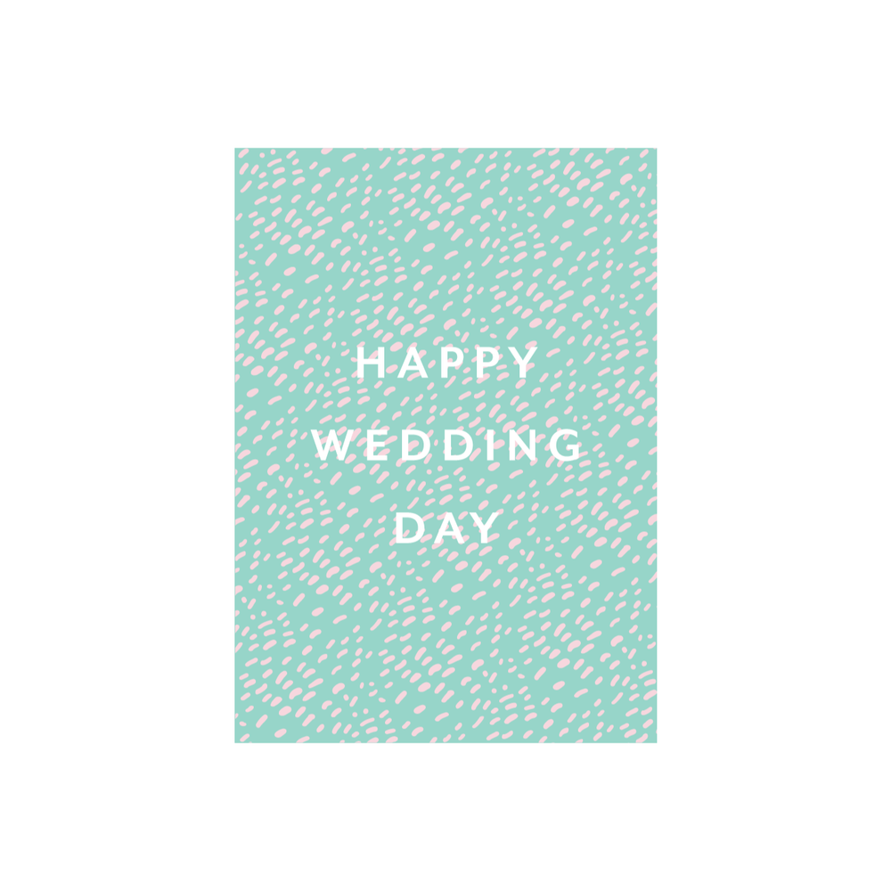 Iko Iko Pattern Card Happy Wedding Day