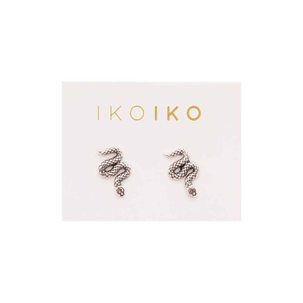 Iko Iko Studs Little Snake Silver