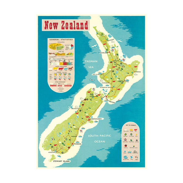 Cavallini Vintage Poster New Zealand Statistics