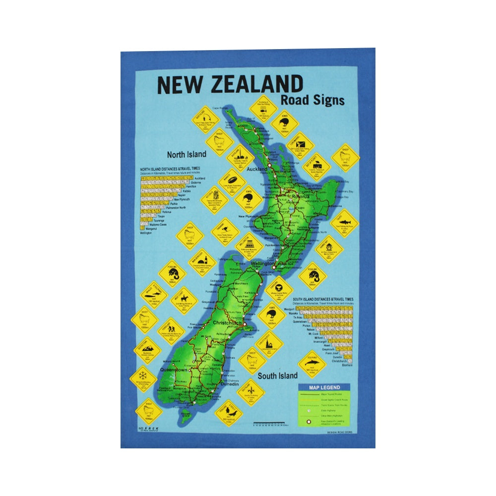 Road Signs Tea Towel