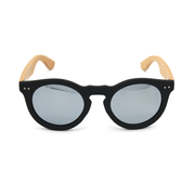 Moana Road Sunnies Grace Kelly Black with Silver Reflective Lens