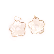 Penny Foggo Earrings Large Oyster Shell Flowers Gold