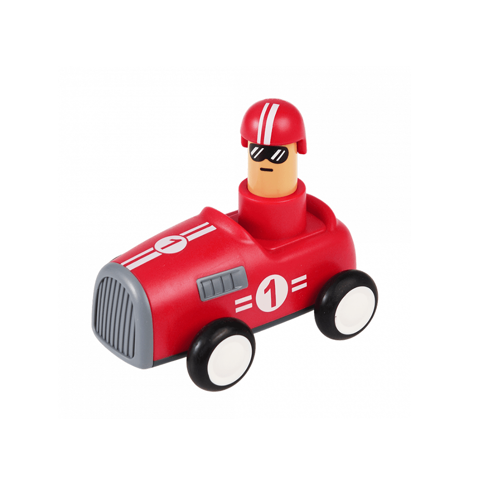 Rex London Push Down Action Racing Car Red