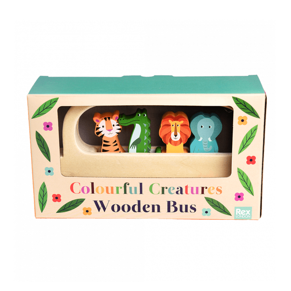 Rex LondonLondonColourful Creatures Wooden Bus