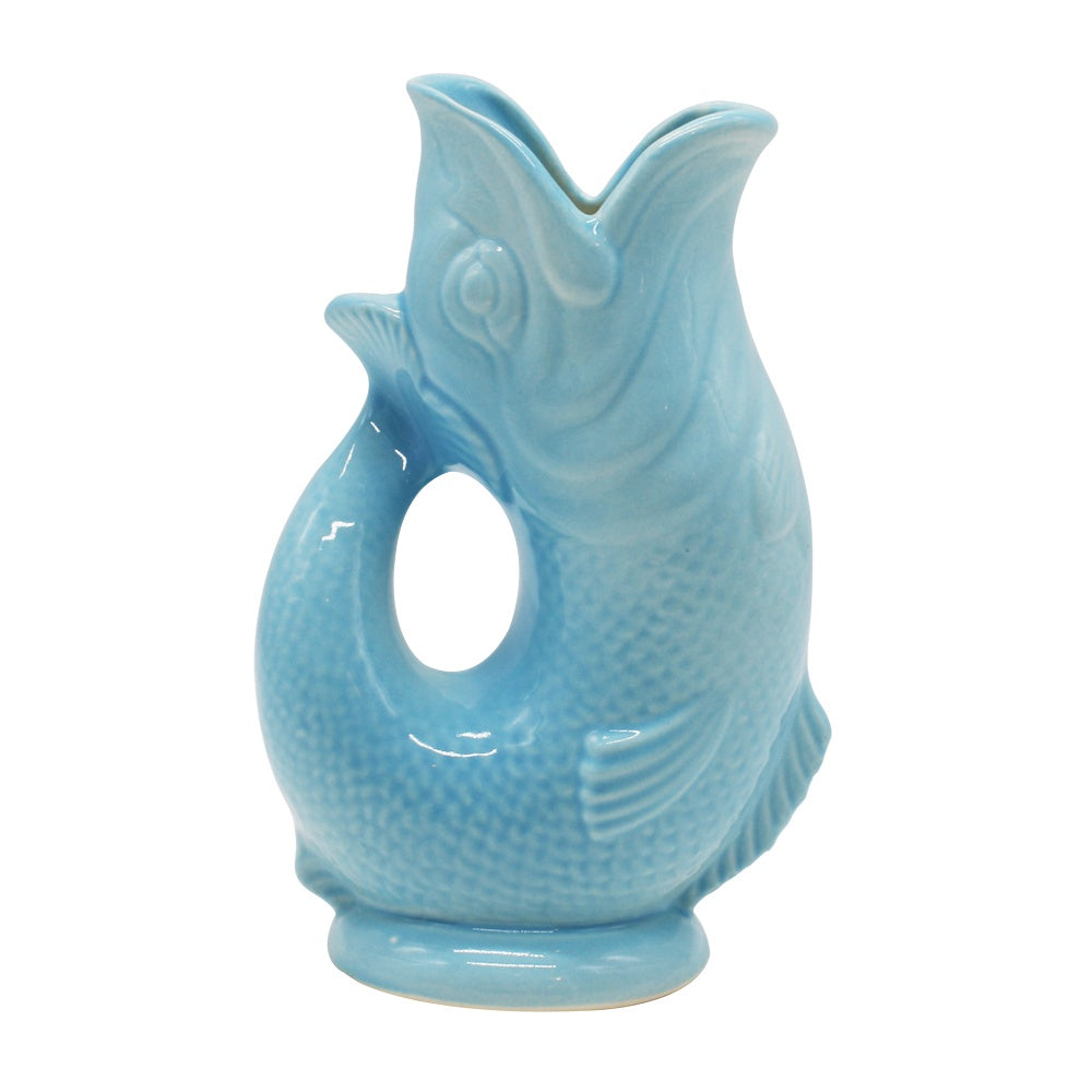 Stepahead Ceramics Glug Glug Fish Vase Baby Blue