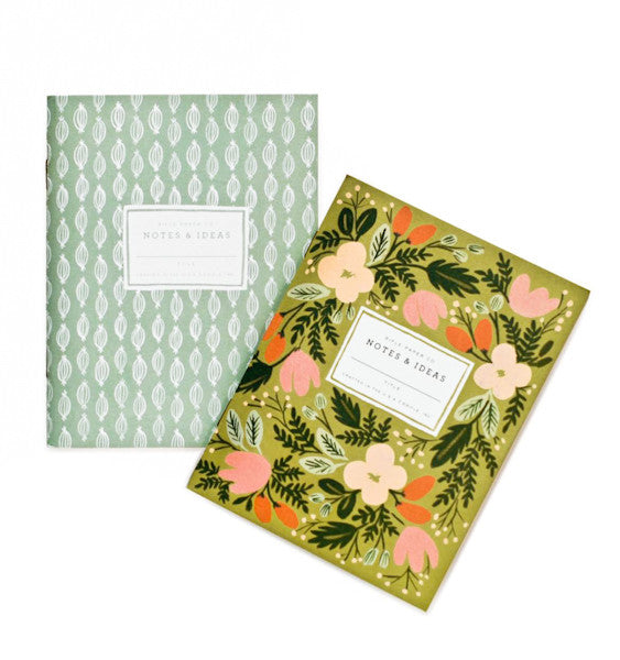 Rifle Paper Co. Set of 2 Pocket Notebooks Moss Garden
