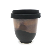 Westcoast Stoneware Reusable Cup Ruapehu Black Beige Fade