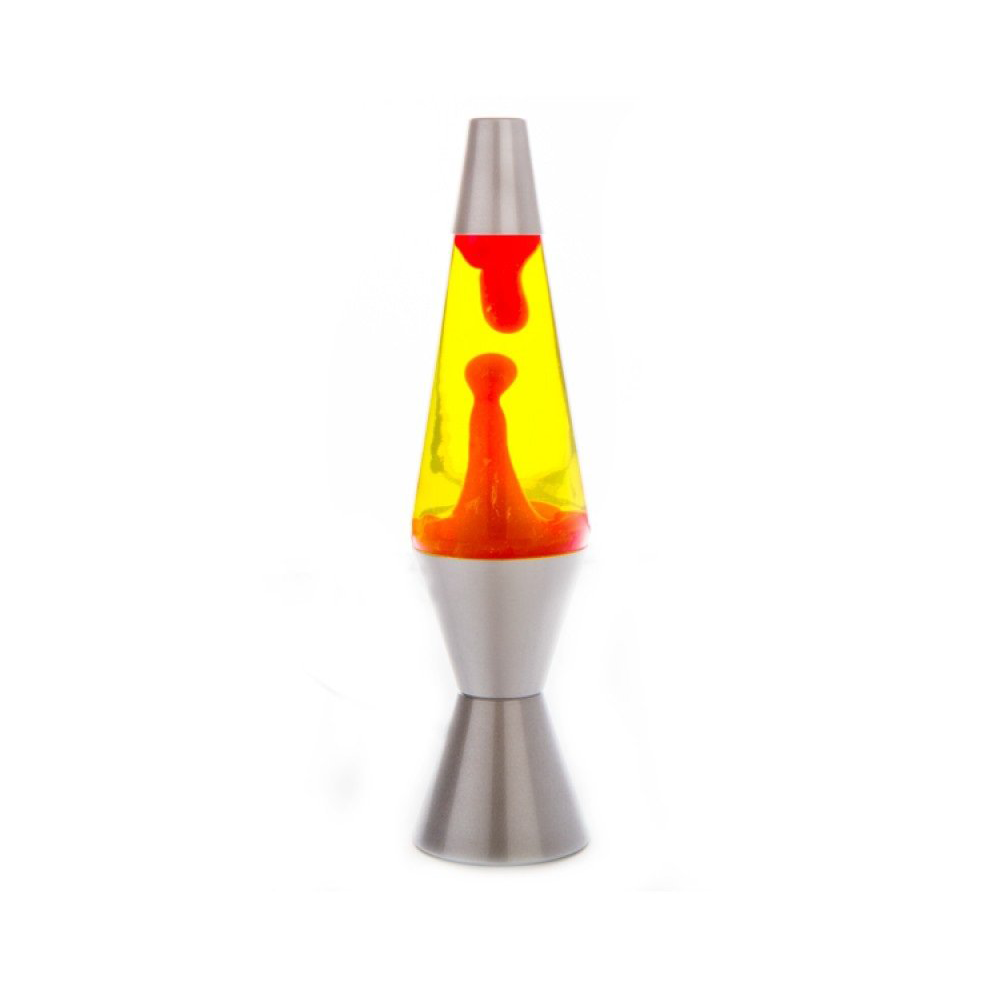 Diamond Lava Lamp Silver Red Yellow