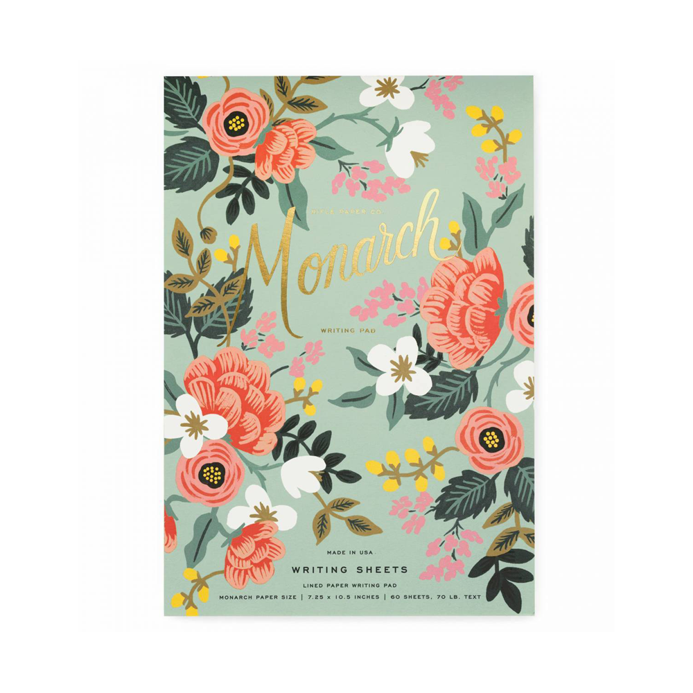 Rifle Paper Co. Writing Pad Ruled Mint Birch Monarch