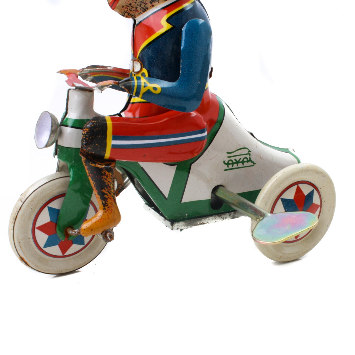 Tin Monkey on Bike