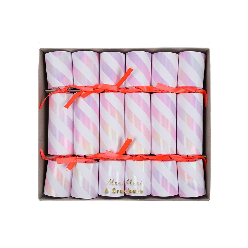Meri Meri Iridescent Christmas Crackers Pack of 6