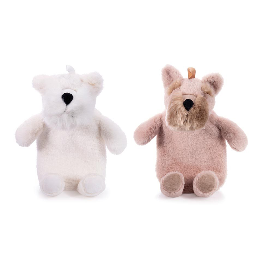 Terrier Dog Plush Hot Water Bottle Assorted