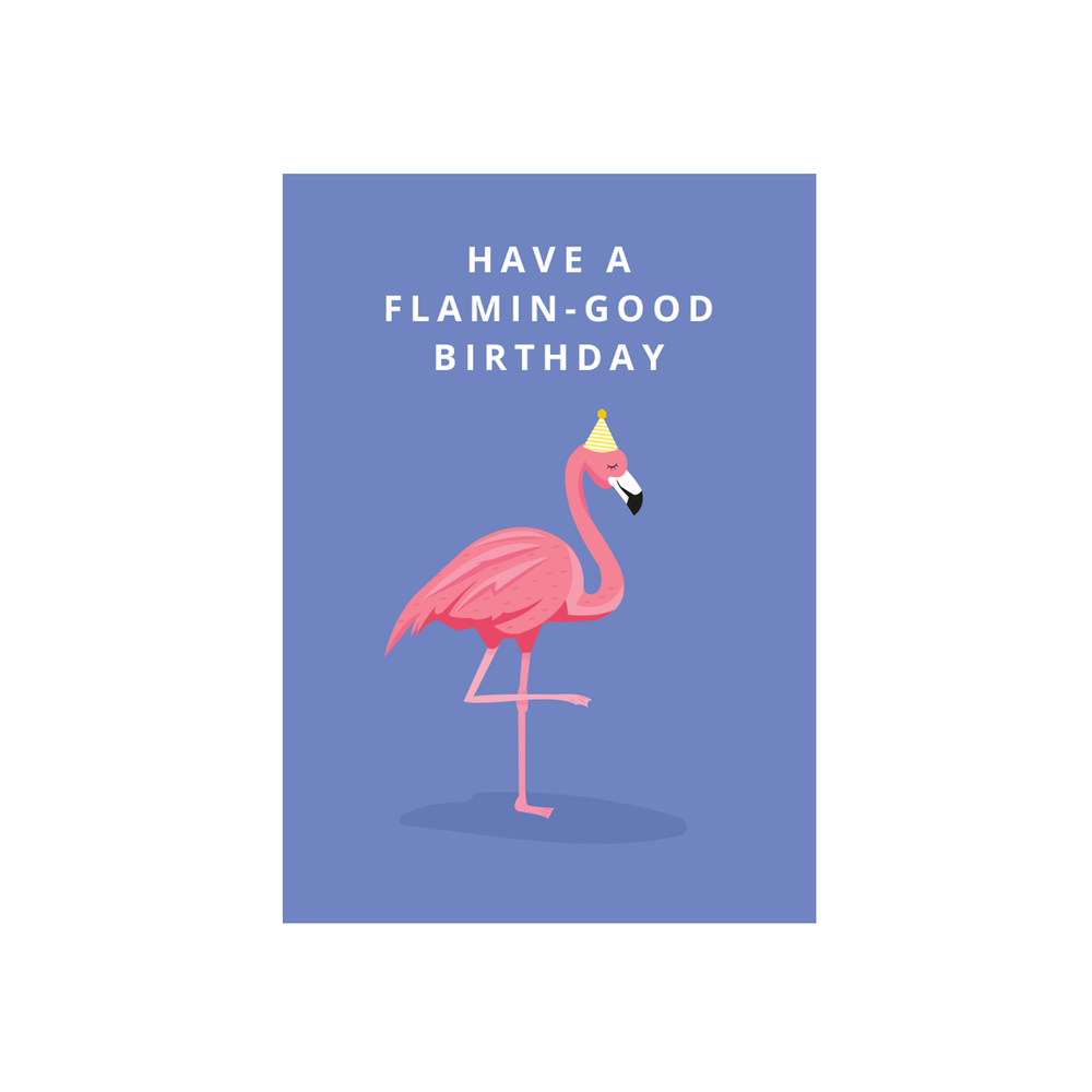 Iko Iko Cutie Animal Pun Card Flamingo