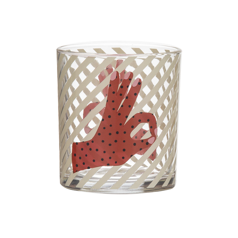 Happy Hour Glass Tumbler Hand OK