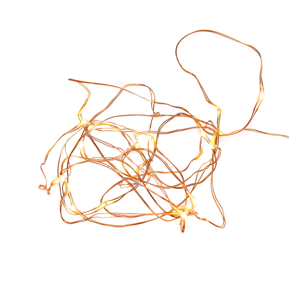 LED Wire Seed Solar Light String Copper Warm White