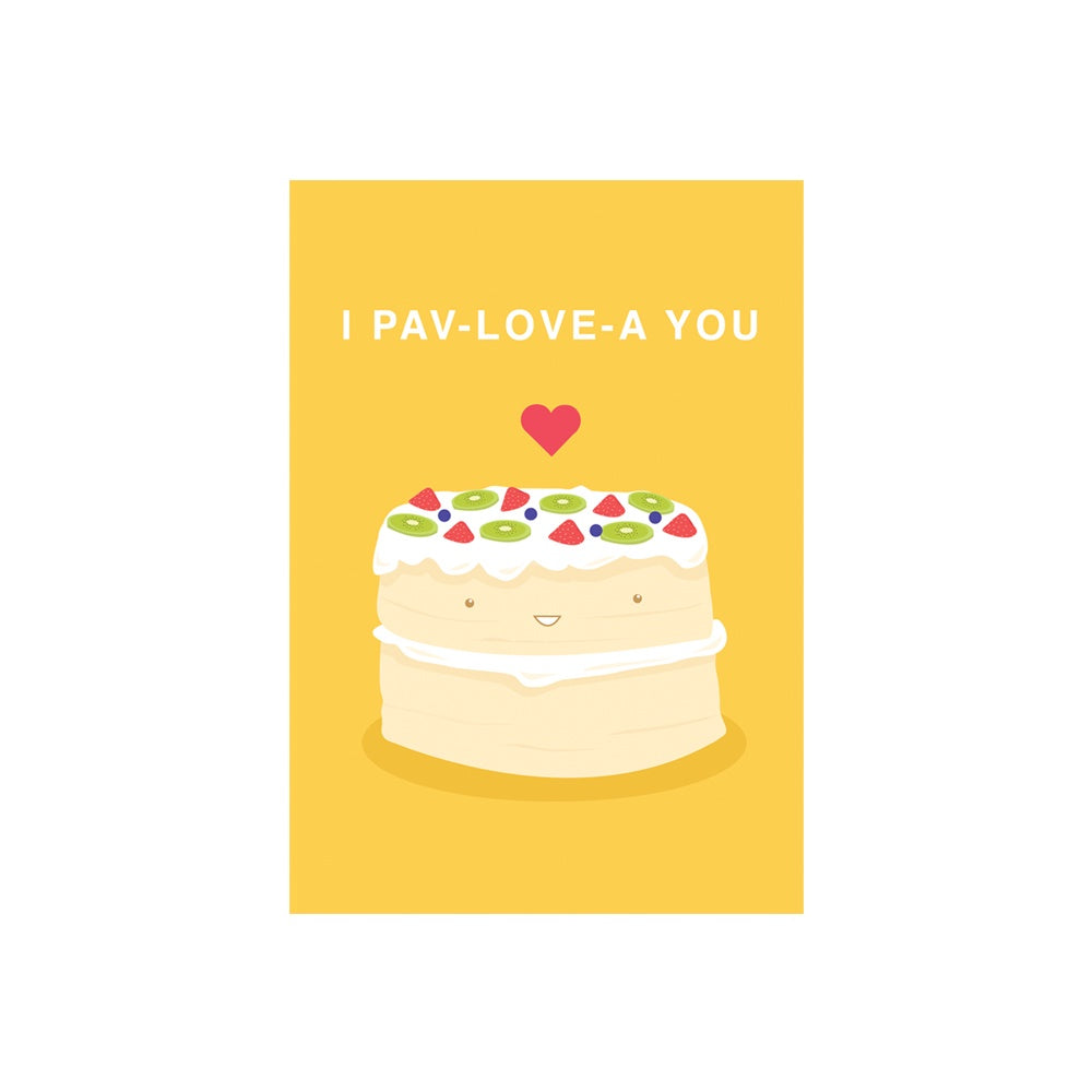 Iko Iko Cutie Food Pun Card Pavlova