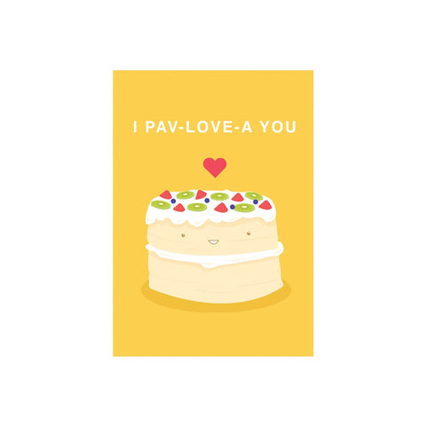 Iko Iko Cutie Food Pun Card Pavlova