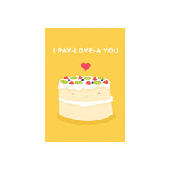 Iko Iko Cutie Food Pun Card Pavlova