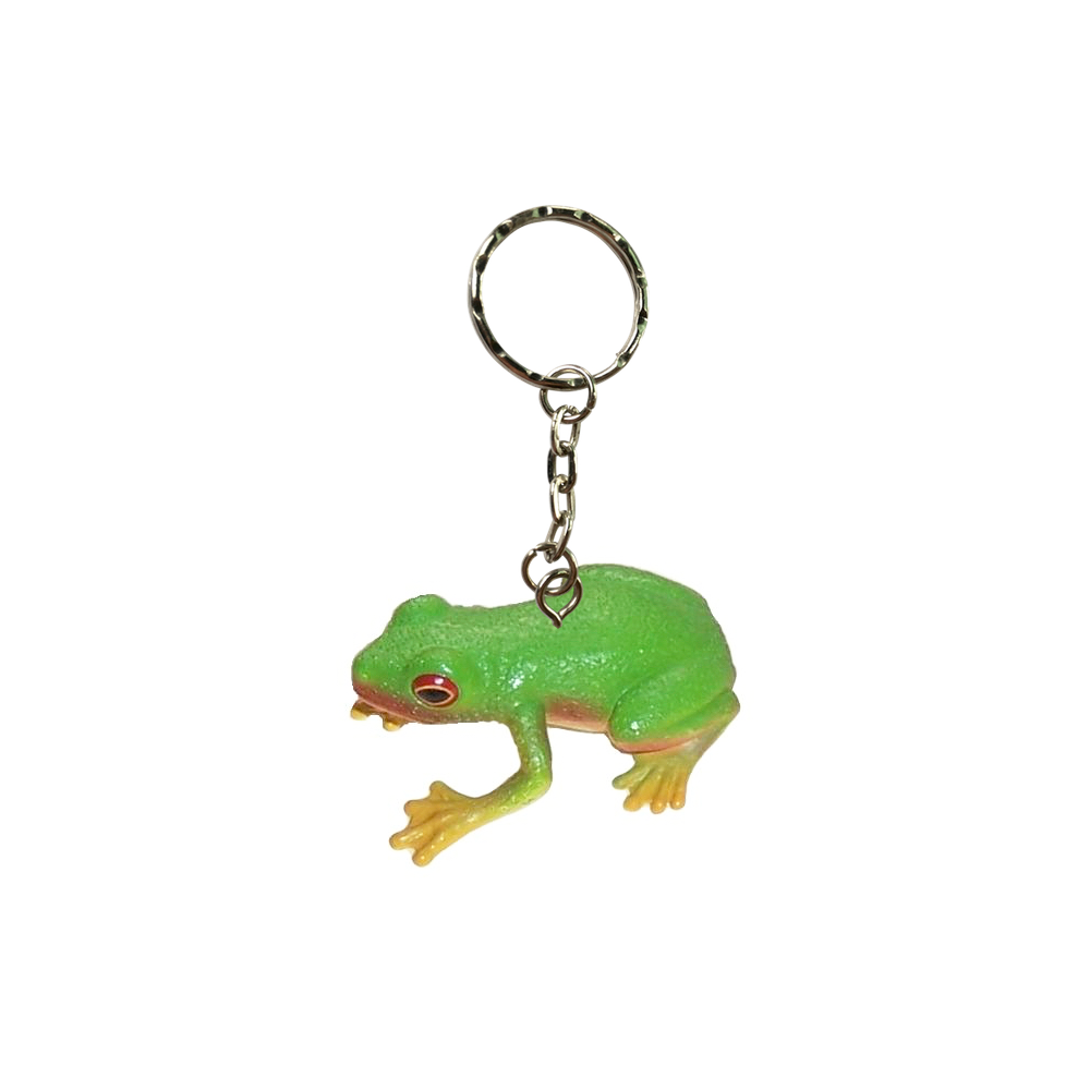 Red Eyed Green Frog Keychain