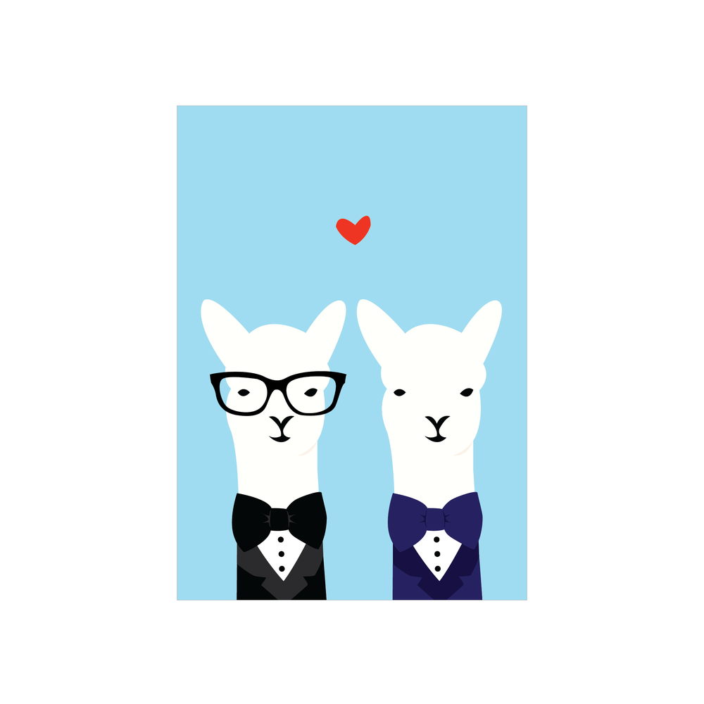 Alice Berry X Iko Iko Card Mr and Mr Llama