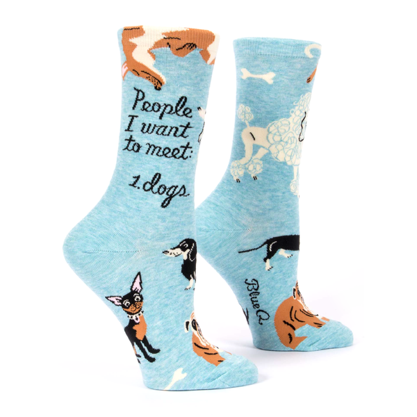 Blue Q Women's Socks People To Meet Dogs