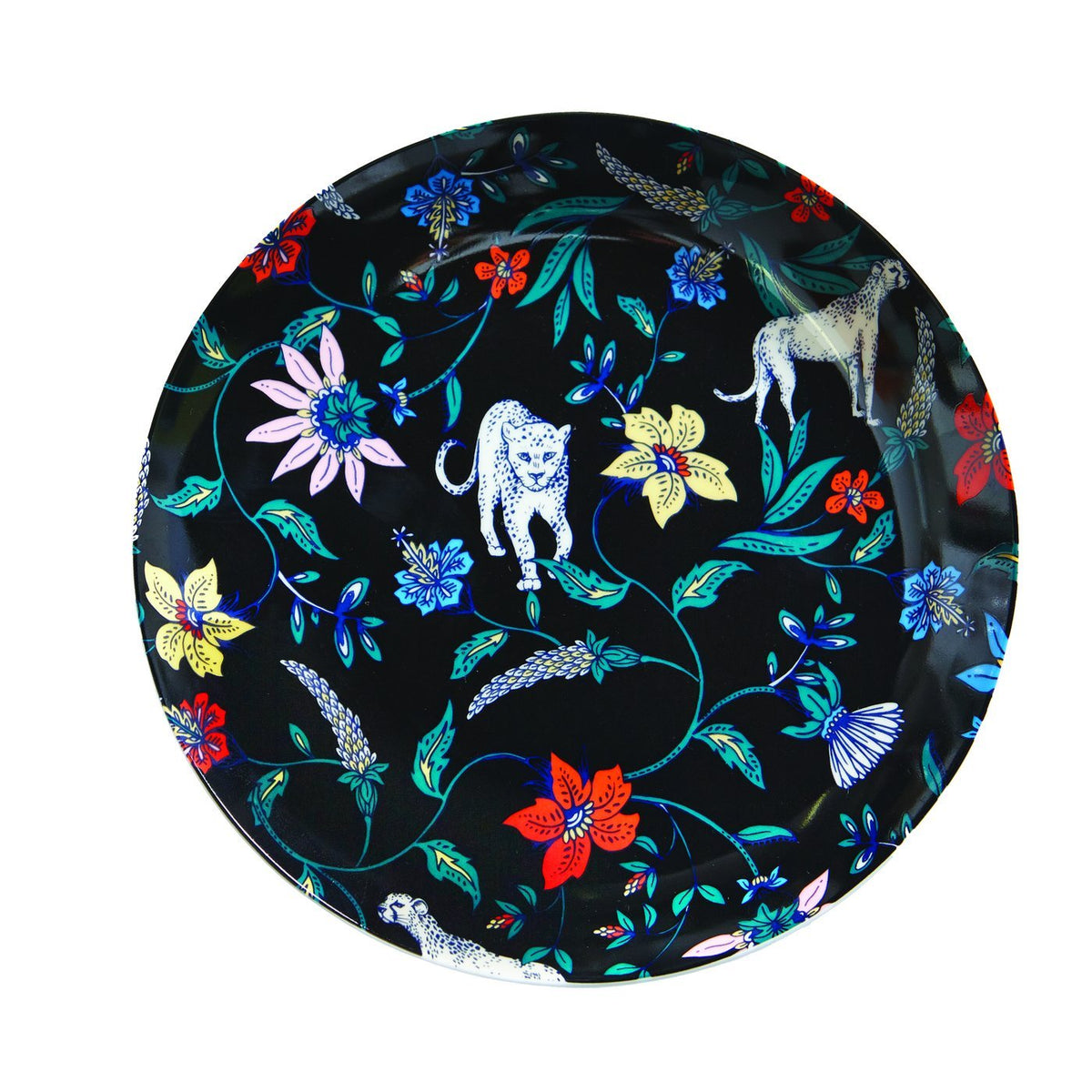 Nel Lusso Botswana Botanical Plate 20cm Black