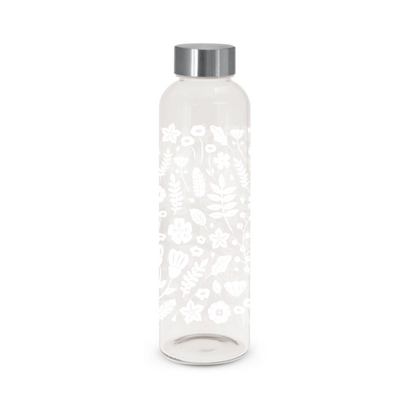 Iko Iko Flora Glass Bottle Wild Flowers White