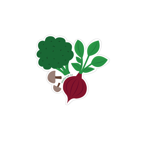 Iko Iko Fun Size Sticker Beetroot and Broccoli