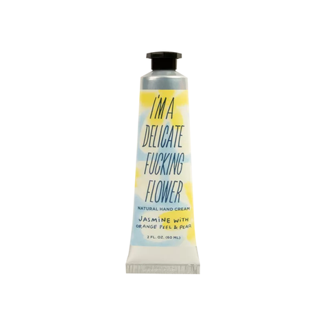 Blue Q Delicate F*cking Flower Natural Hand Cream Jasmine Orange Peel and Pear