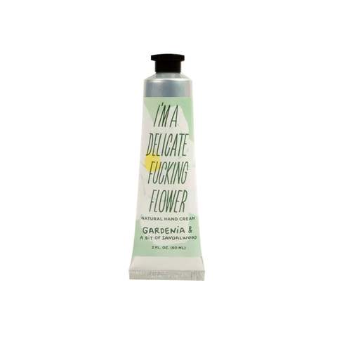 Blue Q Delicate F*cking Flower Natural Hand Cream Gardenia and Sandalwood
