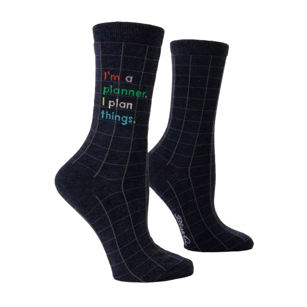 Blue Q Women's Socks I'm a Planner I Plan Things