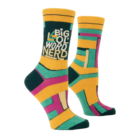 Blue Q Women's Socks Big Ol Word Nerd