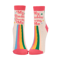 Blue Q Women's Ankle Socks My Bladder Owns Me