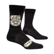Blue Q Men's Socks Get Shit Done Later