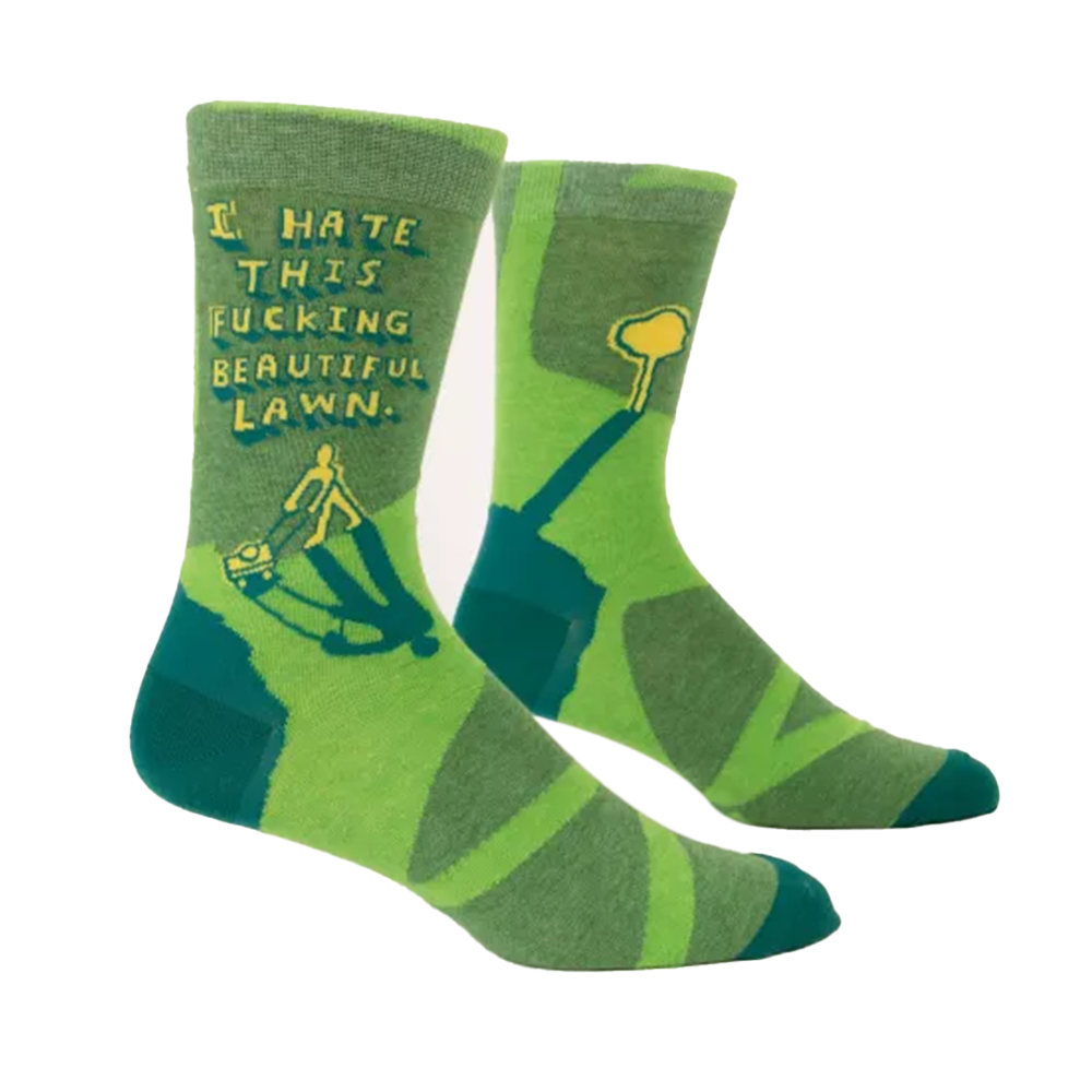 Blue Q Men's Socks F*cking Beautiful Lawn