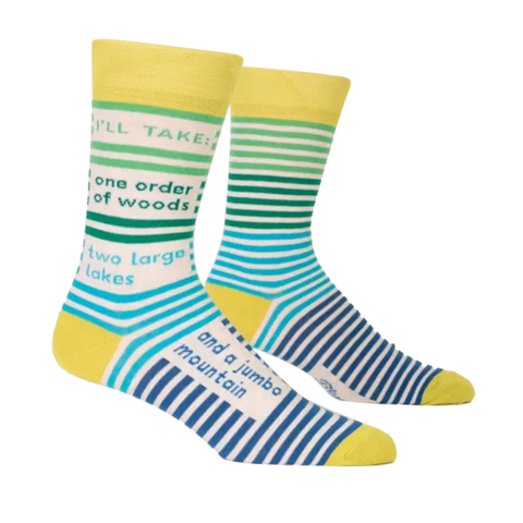 Blue Q Men's Socks One Order of Woods