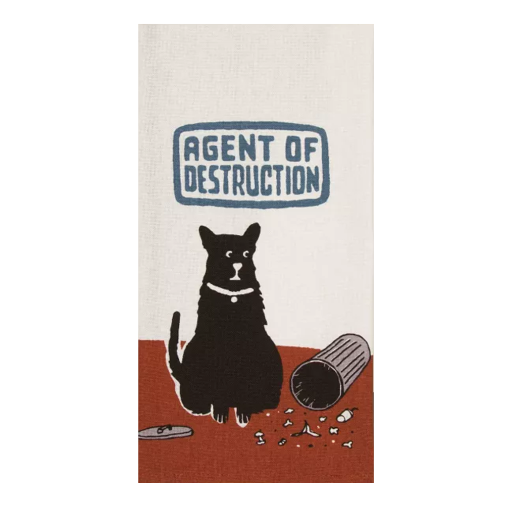 Blue Q Tea Towel Agent Of Destruction