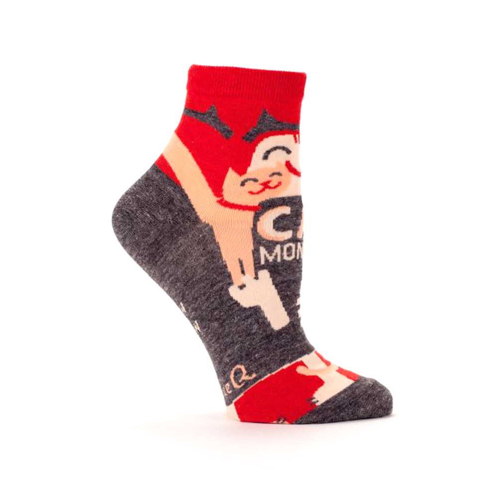 Blue Q Women's Ankle Socks Cat Monster