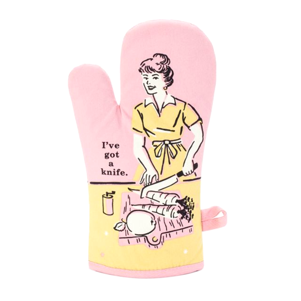 Blue Q Oven Mitt I've Got a Knife
