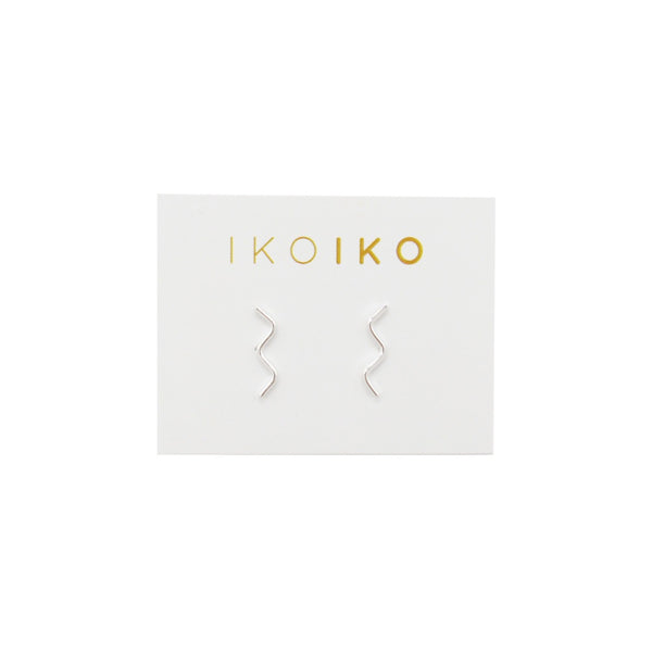 Iko Iko Studs Wavy Silver