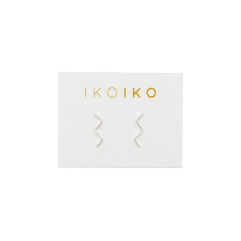 Iko Iko Studs Wavy Silver