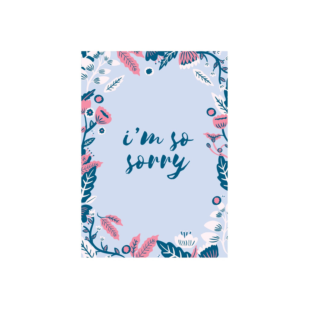 Iko Iko Floral Message Card Sorry