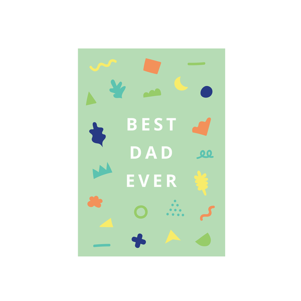 Iko Iko Patterned Card Best Dad Ever